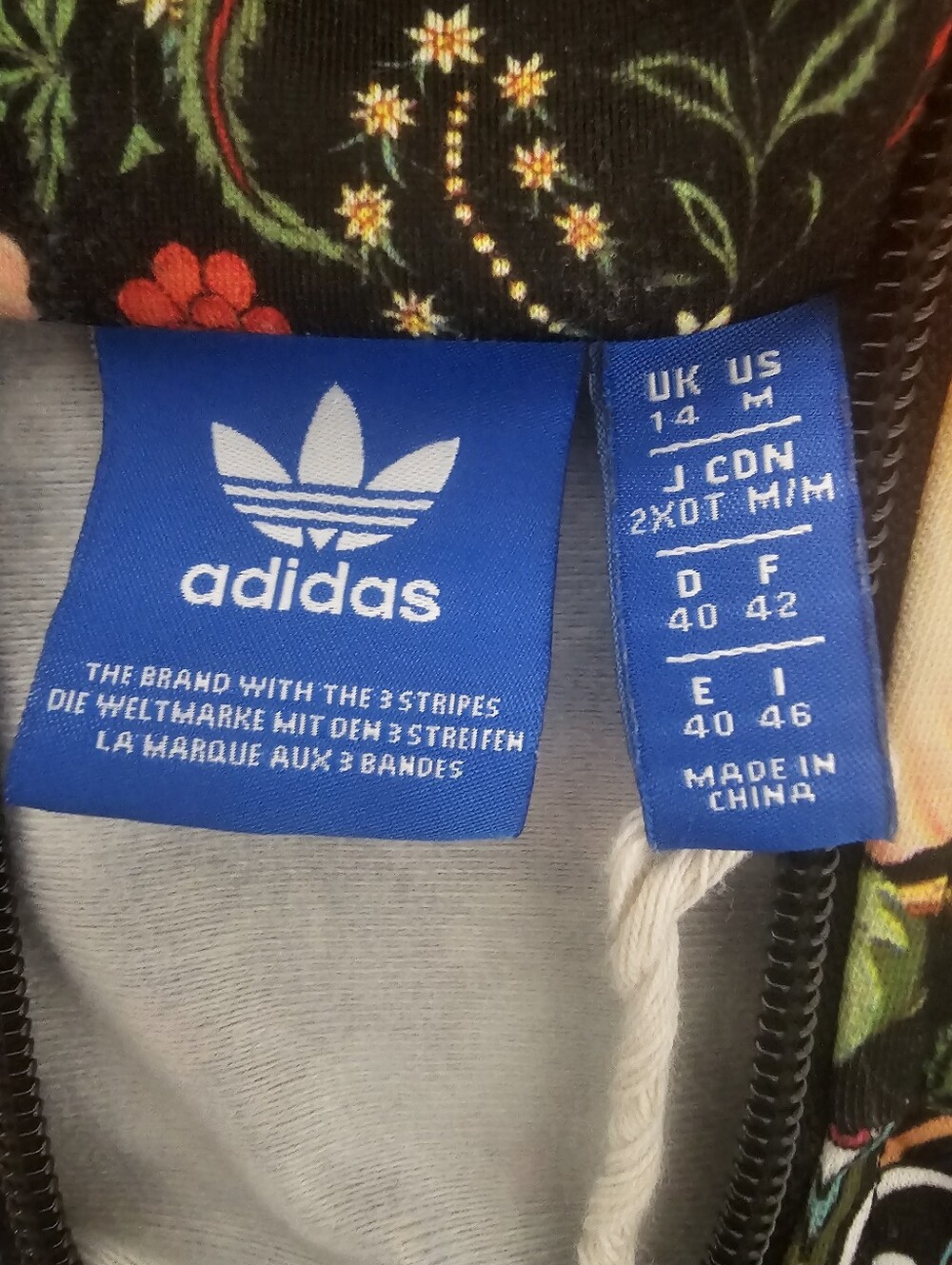 Adidas Originals Jardim Agharta x FARM Firebird Track Jacket Floral Trefoil M - Picture 6 of 10